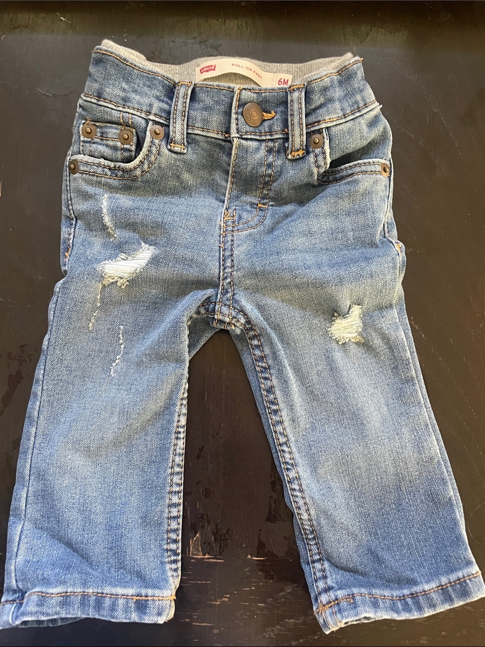 Levi's Light Blue Distressed Baby Jeans pull on